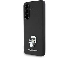 Originalus Dėklas Karl Lagerfeld Saffiano w/ K&amp;C Metal Logo skirtas Samsung Galaxy A56 juodos spalvos