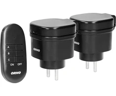 Orno Rinkinys Belaidžių mini lizdų rinkinys su nuotolinio valdymo pultu 2+1, IP44, „Schuko“ versija