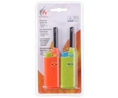 Other Brand BBQ - Gas lighter for barbecue / kitchen 14 cm 2 pcs. (oranžinis / žalias)