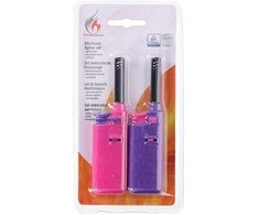 Other Brand BBQ - Gas lighter for barbecue / kitchen 14 cm 2 pcs. (pink / violetinė)