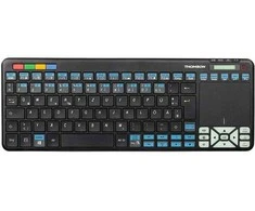 Klaviatūra „Thomson ROC3506 4in1“ universalus išmaniojo televizoriaus nuotolinio valdymo pultas, skirtas „Panasonic“ televizoriams, priedams, garso įrenginiams, asmeniniams kompiuteriams