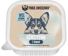 PAKA ZWIERZAKA Game and lašiša – drėgnas ėdalas šunims – 150g