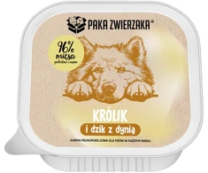 PAKA ZWIERZAKA triušiena and boar with pumpkin – drėgnas ėdalas šunims – 150g