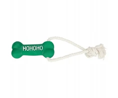 PAKA ZWIERZAKA Rope with bone "HoHoHo" – dog toy – 13 cm