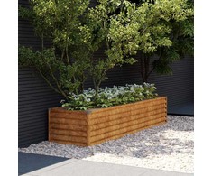 Aukštas sodo lovelis, 194x50x36cm, Corten plienas