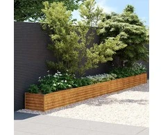 Aukštas sodo lovelis, 580x50x36cm, Corten plienas