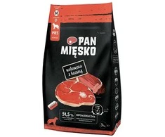Šunų Maistas - PAN MIĘSKO Jautiena su Ožka 30% Baltymų Be Glitimo 3kg