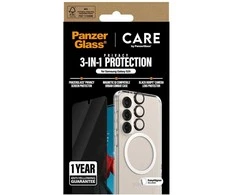 Panzer Glass Apsauginis rinkinys CARE by PanzerGlass Flagship 3in1 dėklas+apsauginis stiklas su privatumo filtru+kameros apsauga Samsung Galaxy S25