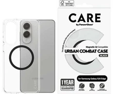 Panzer Glass Dėklas CARE by PanzerGlass Flagship Urban Combat Juodas QI skirta Samsung Galaxy S25 Edge skaidrus