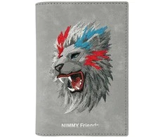 Passport dėklas Nimmy wallet Raptor Lion pilkos spalvos