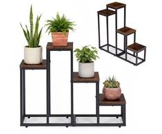 Pastatomas gėlių stovas dekoracijoms, 4 lentynos, Loft stiliaus, ModernHome
