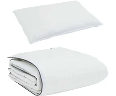Patalynės komplektas Žiemos antklodė su pagalve 2 pcs Balta Plunksna