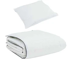 Patalynės komplektas Žiemos antklodė su pagalve 2 pcs Balta Plunksna