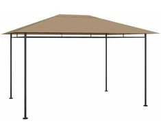 Pavėsinė, taupe spalvos, 384x281x270 cm, 180g/m²