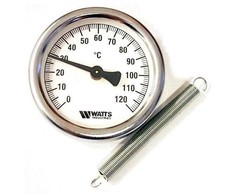 Paviršinis termometras WATTS 63 mm, su spyruokle