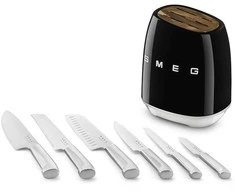 Peilių rinkinys su stovu SMEG KBSF02BL, 7 dalys