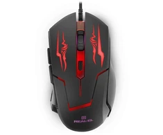 Pelė žaidimams REAL-EL RM-520 Gaming, juodos spalvos