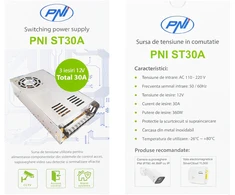 Perjungiamasis įtampos šaltinis PNI ST30A 12V 30A 360W