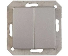 Perjungiklis VILMA SL250, 2 klav., metalo spalvos