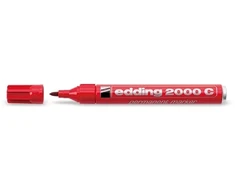 Permanentinis žymeklis Edding 2000C, apvaliu galiuku, 1,5-3mm, raudonos spalvos