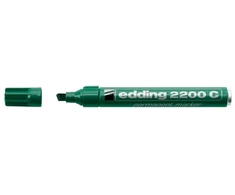 Permanentinis žymeklis Edding 2200C, kirstu galiuku, 1-5mm, žalios spalvos