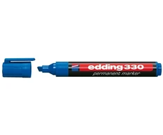 Permanentinis žymeklis Edding 330, kirstu galiuku, 1-5mm, mėlynos spalvos