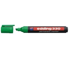 Permanentinis žymeklis Edding 330, kirstu galiuku, 1-5mm, žalios spalvos