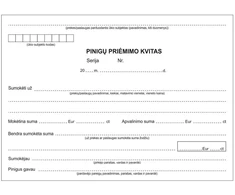 Pinigų priėmimo kvitai, A5x2x50, be Nr.