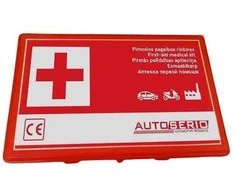 Pirmosios pagalbos vaistinėlė Autoserio LV sudėtis
