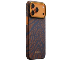 PITAKA Edge Dėklas Breath of Veins for Apple iPhone 17 Pro burning oranžinis