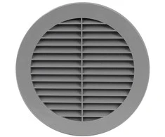 Plast. ventiliacijos grotelės EUROPLAST VR150P, D150, pilkos