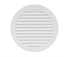 Plast. ventiliacijos grotelės EUROPLAST VR125, D125, baltos