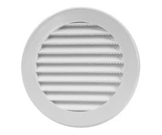 Plast. ventiliacijos grotelės EUROPLAST VR100, D100, baltos