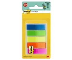 Plastikiniai žymekliai Post-it® 5permatomos spalvos x 20vnt. 12x43mm