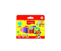 Plastilinas Keyroad 12 spalvų, 180 g, aukso + sidabro spalvos