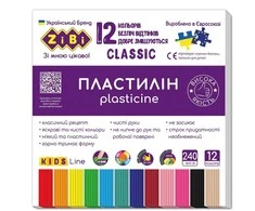 Plastilinas Zibi 1.ZB6233, 12 spalvų