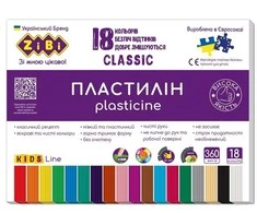 Plastilinas Zibi 1.ZB6235, 18 spalvų
