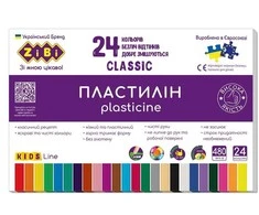 Plastilinas Zibi 1.ZB6236, 24 spalvos