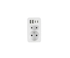 PLASTROL DVIGUBAS ŠAKOTUVAS 2xUSB + 2xUSB C