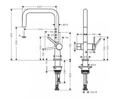 Plautuvės maišytuvas Hansgrohe Talis M54, 72827800, nerūd. plieno
