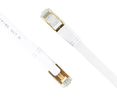 Plokščias tinklo kabelis S/STP CAT8 PNI U8015W, Patch, 2 x RJ45, 4 laidų poros, 28AWG, varinis, 40 Gbps, 2000 MHz, 1.5m, baltas