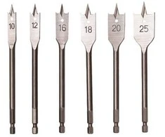 Grąžtas Plunksninių grąžtų komplektas HAUSHALT, 10-25mm 6vnt