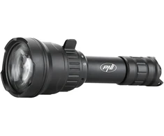 PNI Adventure F300 LED žibintuvėlis, 3 spalvos: balta, raudona, žalia, atstumas 500 m, šviesos srautas 540 lm, 18650 3000mAh baterija komplekte, baterijos įkroviklis komplekte, priartinimo ir šviesos intensyvumo reguliavimo funkcija