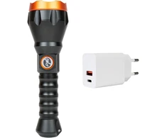 PNI Adventure F550 Crystal LED žibintuvėlis, 10W, aliuminis, 500lm, iki 700m, 4000mAh, IPX6, su pridedamu PNI CHG300 maitinimo šaltiniu