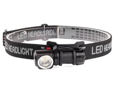 PNI Adventure F75 priekinis žibintuvėlis su 6W, 600 lm LED, aliuminis, su baterija ir USB magnetiniu įkrovikliu