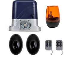 PNI AP800D vartų automatikos komplektas, variklis, fotoelementai, nuotolinio valdymo pultas, lempa, 230V, 1100 N ir 800KG stumdomiems vartams
