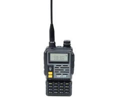 PNI Bax 10bc nešiojama VHF/UHF radijo stotelė CRT FP00 dviejų dažnių 144-146 ir 430-440 MHz juoda, VOX, 128 kanalai, nuskaitymas (Scan), programuojama, žibintuvėlis, FM radijas 76-108 MHz, TOT, retransliatorius
