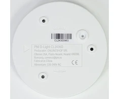 PNI D-Light CL2436D 36W LED lubinis šviestuvas, reguliuojamas, su nuotolinio valdymo pulteliu, apvalus 41 cm, 3000K-6500K, 230V maitinimo šaltinis, 3600 lm, baltas