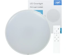 PNI D-Light CL2436D 36W LED lubinis šviestuvas, reguliuojamas, su nuotolinio valdymo pulteliu, apvalus 41 cm, 3000K-6500K, 230V maitinimo šaltinis, 3600 lm, baltas