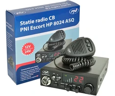 PNI ESCORT CB 8024 ASQ 12 / 24V CB radijo stotelė + PNI Extra 45 magnetinė antena